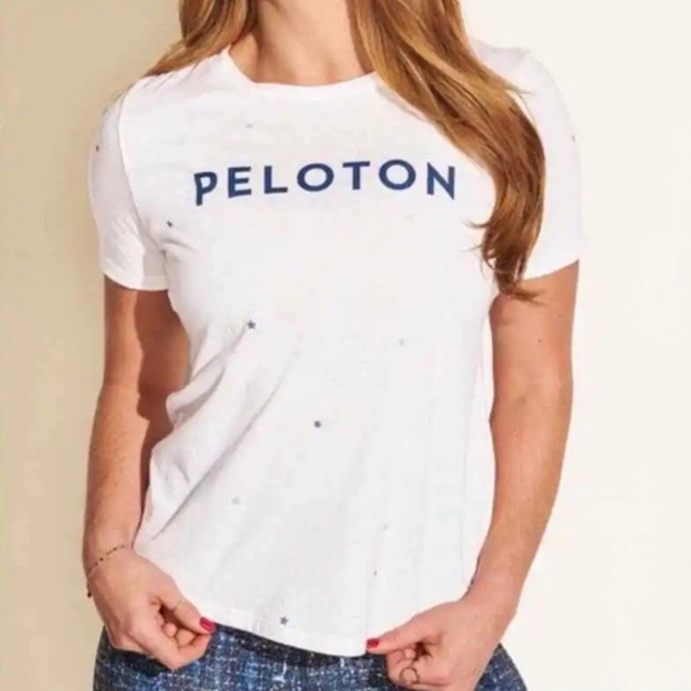 Chaser for Peloton White Tee with stars